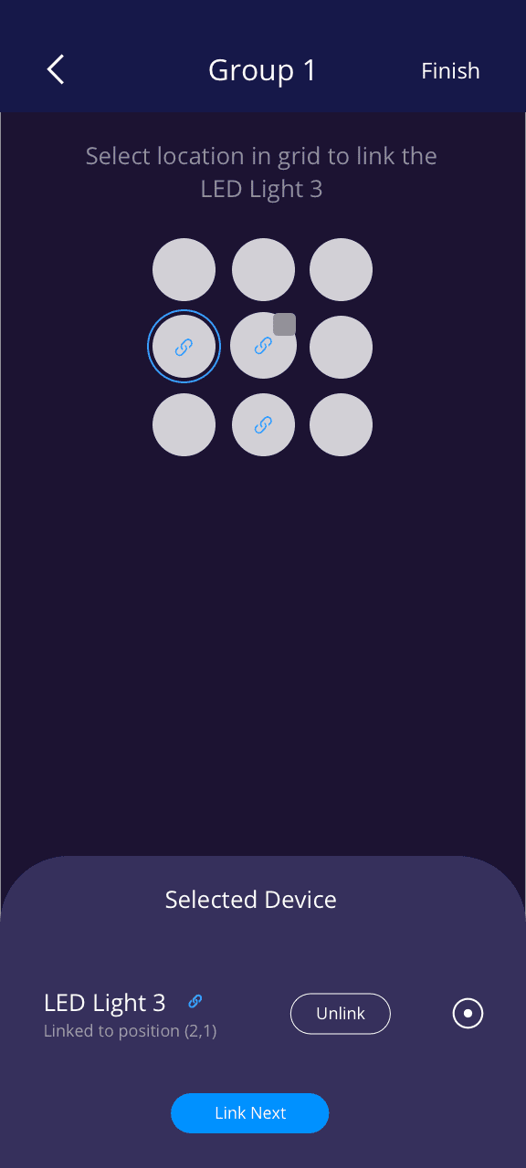 MESHLE App: save confirmation with the applied settings