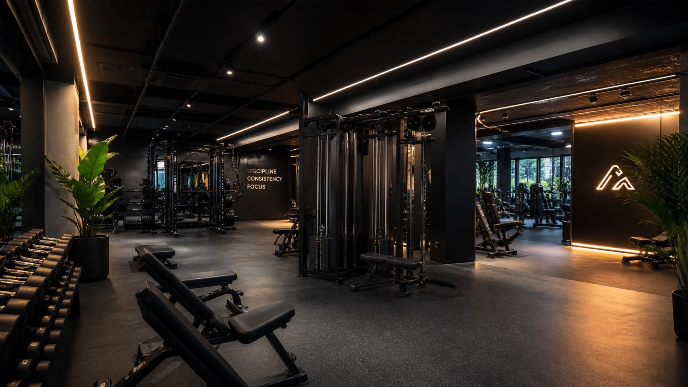 Trainingsfläche, Gruppenstudio und Cardio-Zone in einem MESHLE Bluetooth Mesh