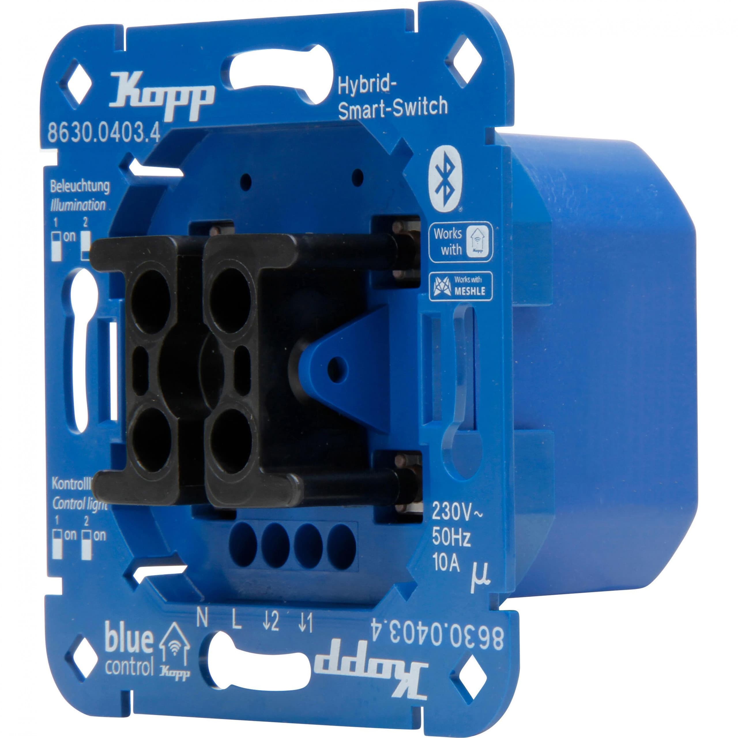 Blue-control Hybrid Smart Shutter Switch, 2-Channel, 4-Wire